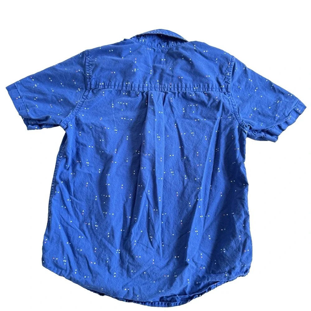 The Children’s Place Boys Poplin Button Up Blue Shirt Size Medium 7/8